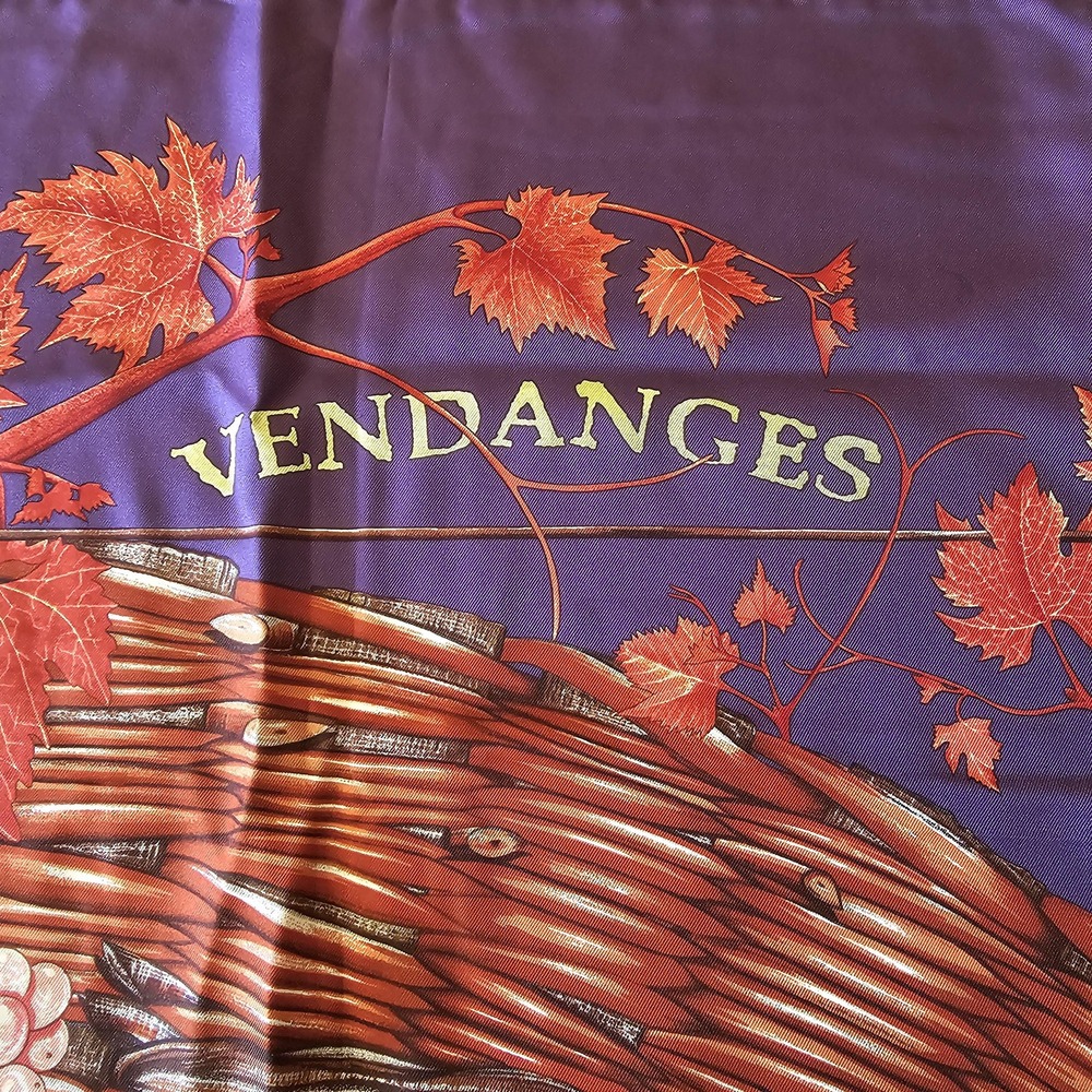 Hermès "Vendanges" by Valerie Dawlat-Dumoulin Vintage Silk Scarf 2001 - Picture 6 of 10